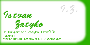 istvan zatyko business card